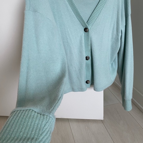 Dunnes super soft mint turquoise cardigan - Picture 2 of 5